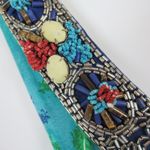 Bordeaux Los Angeles Blue Green Beaded Maxi Dress Women’s Size Medium Photo 7