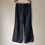 Maeve by Anthropologie Black Faux Leather High Waisted Pants US Size 8 Photo 5