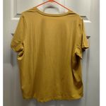 Lands' End Women's Size XL Petite Mustard Dijon Yellow Gold V-Neck T-Shirt Photo 1