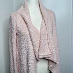 Adam Levine  Open Front Waterfall Cardigan Sweater Size XS Light Pink Chunky Knit Photo 1