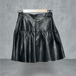 ZARA Women’s Black Faux Leather Ruffled Skirt In Size S Photo 10