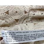 ZARA  Crochet Small Round Medallion Peplum Top Short Sleeve Cream Beige  White Photo 7