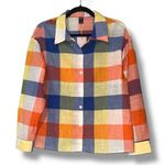 EMERY ROSE women’s size small button front multicolored Plaid Button Photo 0