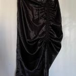 Boohoo NWT  Satin Ruched Midi Skirt Photo 0