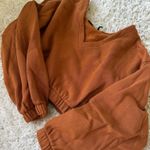 Out From Under  Urban Outfitters Orange Cropped Sweatshirt  Photo 0