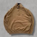 Nautica Vintage Tan Quarter Zip Sweater Photo 0