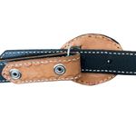 Vintage Tan Leather Stamped Belt Lil Mama Pops Tim Floral size XL Photo 7