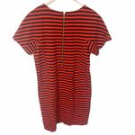 J.Crew Size Medium Red Striped Exposed Zipper Tshirt Dress Photo 3