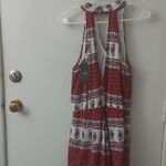 Very J  Boho Tassel Tie Front Romper M Bohemian Summer Festival Hippie Summer NEW Photo 3