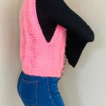 Vintage Handmade Hot Pink Barbie Crochet Sleeveless Sweater Vest Size M Photo 2