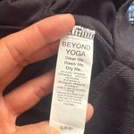 Beyond Yoga  Black Long Sleeve Dress Ribbed Stretchy Front Slit Midi Photo 4