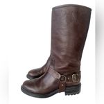 Boemos tall leather riding harness boots made in Italy 41 US 9.5 Brown Photo 2