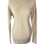 Nine West  Cream Tan Ribbed Sweater Photo 0