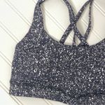 Lululemon Energy Bra Mini Splatter White Black Sz 4 876 Photo 5
