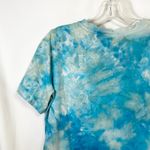 H&M  Small Top Handmade Blue Tie Dye Short Sleeve Crew Neck T-Shirt Festival 474 Photo 7
