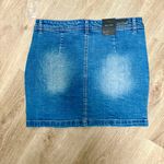 Black Label  Full Front Zipper Denim Mini Skirt Photo 3