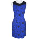 Ali Ro Sapphire Blue Lace Jacquard Sheath Mini Dress Event Date Night Size 6 Photo 2