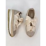 Free People Chapmin Womens Shoes Beige Suede Espadrille Sneaker Chunky 38 US 7.5 Photo 4
