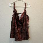 Ava & Viv NWT  Women's 1x Animal‎ Print Satin Tank Top Photo 1
