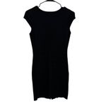 Guess  Bodycon Dress Bandage Mini Full Zip‎ Sleeveless Black Size Med Photo 1