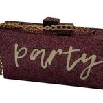 Lulu Party Box With Chain Crossbody Purse Purple Photo 0