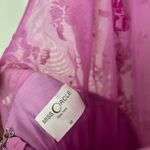 Miss Circle Alaina Fuchsia Floral Ruffle Mesh Dress Pink Size M Photo 5