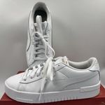 Puma Court Sneaker, White, Women's Casual Low Top Leather Shoes Size 10 Photo 0