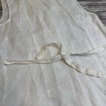 Carole Little Women's Linen Sleeveless Shirt Blouse Top M Med Medium White Sheer Photo 5