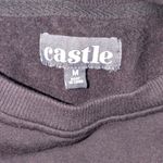 Castle Black Blah Graphic Multicolored Print Crewneck Casual Sweatshirt M Size M Photo 3