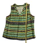 Sejour Women's Size 14W Top Blouse Sleeveless Green Chiffon Work Office Chic‎ Photo 7