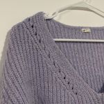Garage Purple V-neck Sweater Photo 4