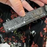 ZARA Black Floral Print Button Down Shirt Tunic Womens XS Ruffled Romantic Photo 7