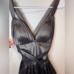 Y2K i ssue Vintage Bubble Skirt Metallic Dark Gray Cocktail Dress Size 2 Black Photo 6