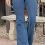 Judy Blue Women’s Sz 15/32 Control Top Raw Hem Flare Jeans Photo 0
