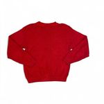 Cabin creek Red textured vintage 80s crewneck 100% cotton sweater Photo 4