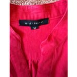 Willi Smith raspberry Linen Blend Henley Tunic Shirt Size M Photo 2