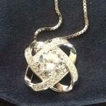 Sterling silver sparkly cubic zirconia necklace Photo 2