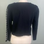 ZARA TRAFALUC black boxy cut sweater with pearlized beading. Size Small. EUC Photo 9