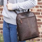 JACK GEORGES Voyager Small
Convertible genuine leather Backpack/ Crossbody Brown Photo 1