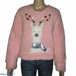 Urban Heritage Sherpa fleece Christmas Llama top Photo 0
