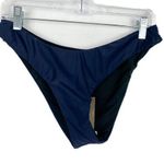 J.Crew NWT  Curved-Waist Cheeky Bikini Bottom Navy Size Medium M NEW Photo 0