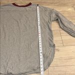 We The Free  Gray and Maroon Sweatshirt Free People Tee Tunic Top Size Medium Photo 12