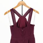 Lulus Lulu’s Forevermore Burgundy Skater Dress Halter Neck NWT size Small Photo 6