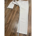 ZARA  Denim Collection High Rise Straight Jeans Raw Hem off white Women's Sz 2 Photo 7