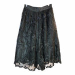Alexandra Grecco by Anthropologie 6 Black Tulle Embroidered Beaded A Line Skirt Photo 2