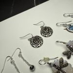 Dangle Drop Pierced Earrings Lot Of 4 Silver Tone Dragonfly Hummingbird Etc Photo 11