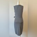 Banana Republic Factory Black and White Print Ruched Wrap Dress Size S Photo 2