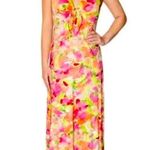 Rachel Roy floral garden jersey front tie v neck maxi sun dress. Size Medium.NWT Yellow Photo 4