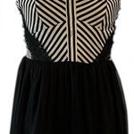 Material Girl Black and White Geometric Mini Dress Photo 0