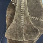 Haute Hippie  | Olive Green Suede/Leather Festival Hobo Bag w/ Matching Mini Bag Photo 7